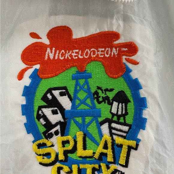 Rare VTG 90’s Nickelodeon Splat City Transparent Windbreaker Jacket Men’s Large - Picture 3 of 7